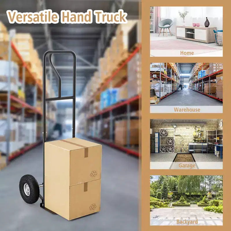 Chariot de manutention robuste Costway capacité 300 kg avec plaque nasale pliable Noir/Rouge