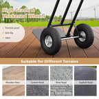 Chariot de manutention robuste Costway capacité 300 kg avec plaque nasale pliable Noir/Rouge