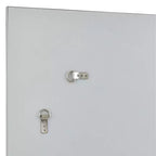 Miroir mural décoratif rectangulaire Possini Euro Design Relevei, cadre en bois et métal argenté moderne, 66 cm de large, pour salle de bain, chambre à coucher ou intérieur.