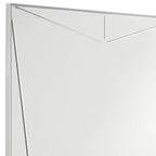Miroir mural décoratif rectangulaire Possini Euro Design Relevei, cadre en bois et métal argenté moderne, 66 cm de large, pour salle de bain, chambre à coucher ou intérieur.