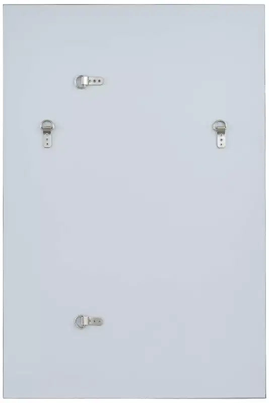 Miroir mural décoratif rectangulaire Possini Euro Design Relevei, cadre en bois et métal argenté moderne, 66 cm de large, pour salle de bain, chambre à coucher ou intérieur.