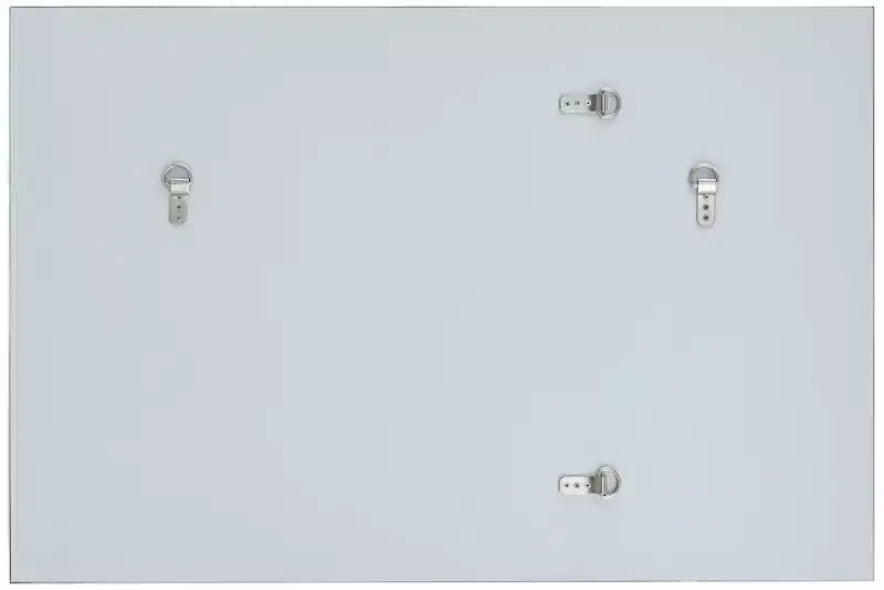 Miroir mural décoratif rectangulaire Possini Euro Design Relevei, cadre en bois et métal argenté moderne, 66 cm de large, pour salle de bain, chambre à coucher ou intérieur.