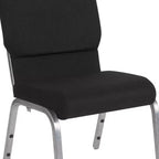 Lot de 4 chaises d'église empilables Emma et Oliver de 47 cm de large
