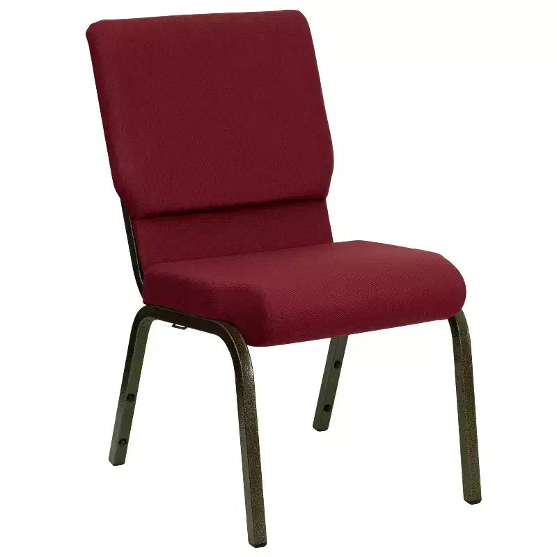 Lot de 4 chaises d'église empilables Emma et Oliver de 47 cm de large