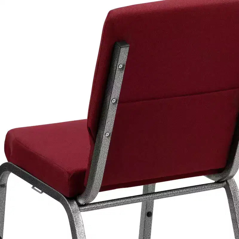 Lot de 4 chaises d'église empilables Emma et Oliver de 47 cm de large