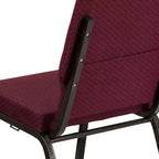 Lot de 4 chaises d'église empilables Emma et Oliver de 47 cm de large