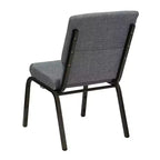 Lot de 4 chaises d'église empilables Emma et Oliver de 47 cm de large