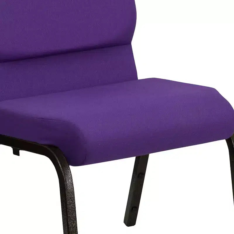 Lot de 4 chaises d'église empilables Emma et Oliver de 47 cm de large