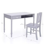 Guidecraft Dahlia - Ensemble bureau et chaise pour enfants : bureau d'étude en bois avec tiroir de rangement et chaise pour filles | Ensemble bureau pour chambre d'enfant