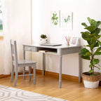 Guidecraft Dahlia - Ensemble bureau et chaise pour enfants : bureau d'étude en bois avec tiroir de rangement et chaise pour filles | Ensemble bureau pour chambre d'enfant