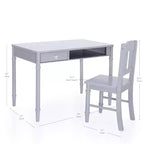 Guidecraft Dahlia - Ensemble bureau et chaise pour enfants : bureau d'étude en bois avec tiroir de rangement et chaise pour filles | Ensemble bureau pour chambre d'enfant
