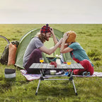 Table de camping robuste en aluminium Costway, table de pique-nique pliante d'extérieur avec sac de transport