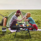 Table de camping robuste en aluminium Costway, table de pique-nique pliante d'extérieur avec sac de transport