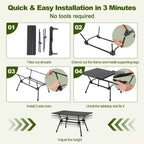 Table de camping robuste en aluminium Costway, table de pique-nique pliante d'extérieur avec sac de transport