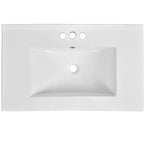Meuble-lavabo simple de 30 po avec armoire et 3 tiroirs – Noir / Bleu / Vert / Indigo / Blanc