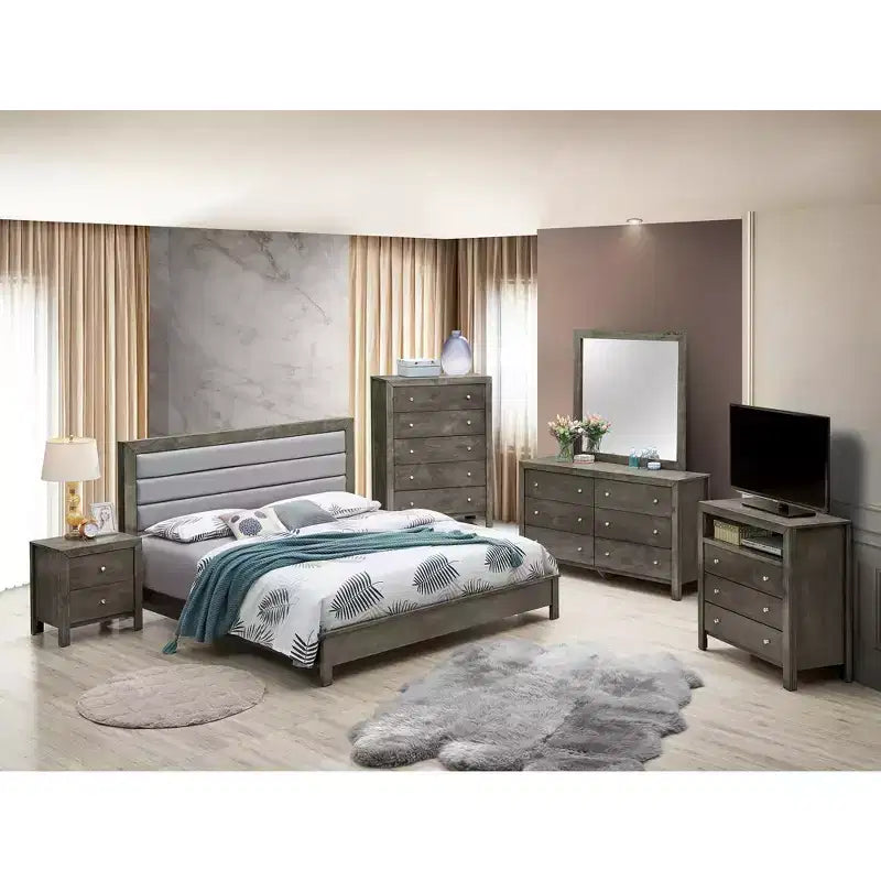 Lit Queen rembourré Passion Furniture Burlington