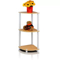 Furinno 3-Tier Corner Display Rack Multipurpose Shelving Unit Industrial Ladder Bookcase