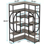 Tribesigns L-Shaped 7-Shelf Corner Bookcase