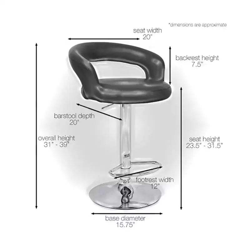 Modern Home Halo Contemporary Adjustable Height Counter/Bar Stool