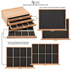 HG Art Concepts – Coffres de rangement pour artistes – Organisateur de studio haut de gamme pour tubes de peinture, pinceaux, crayons, marqueurs et plus encore !