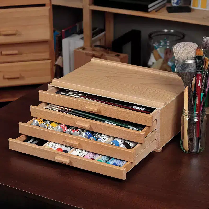 HG Art Concepts – Coffres de rangement pour artistes – Organisateur de studio haut de gamme pour tubes de peinture, pinceaux, crayons, marqueurs et plus encore !