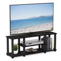 Furinno 3-Tier TV Stand for TVs up to 50 TV Entertainment Media Console Center with Square Tube,Americano/Black