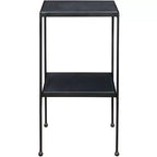 Uttermost Sherwood 13 Wide Black Double-Shelf Accent Table