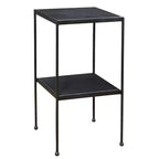 Table d'appoint Uttermost Sherwood à double étagère, 33 cm de large, noire