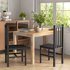 HOMCOM Lot de chaises de salle à manger, chaises de cuisine en bois de pin avec dossier à lattes, chaises de salle à manger style ferme