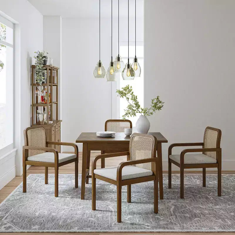 Hieromymus Chaises de salle à manger modernes Ratten avec coussin amovible, lot de 2 | HULALA HOME