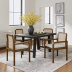 Hieromymus Modern Ratten Dining Chair with Removable Cushion Set of 2|HULALA HOME