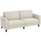 Yaheetech Modern Loveseat Sofa Couch 2-Seater Linen Fabric Upholstery Sofa Couch