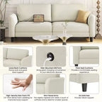 Canapé Yaheetech moderne 2 places, en tissu de lin