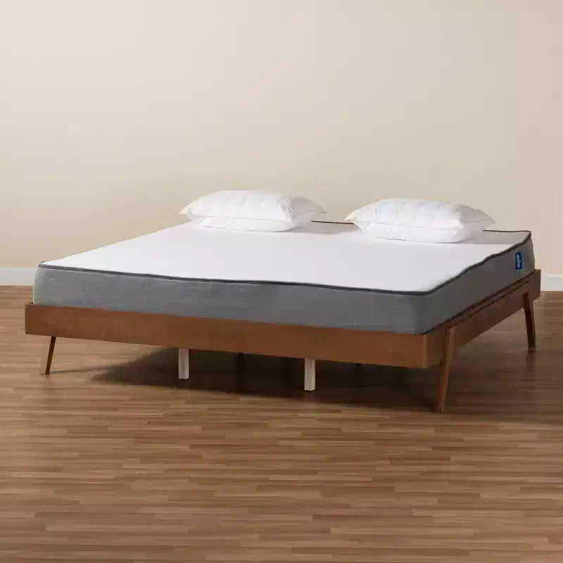 Cadre de lit Baxton Studio Sarita en bois de noyer de style Mid-Century Modern