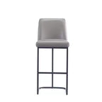 Tabouret de bar en métal rembourré en similicuir Serena de Manhattan Comfort