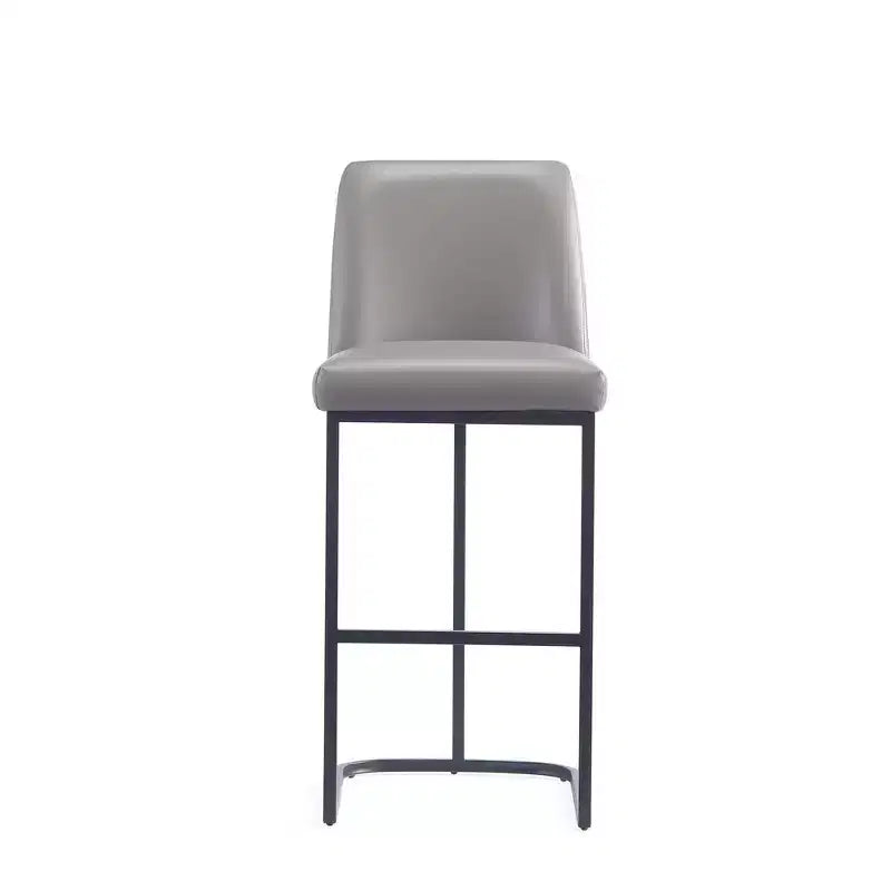 Tabouret de bar en métal rembourré en similicuir Serena de Manhattan Comfort