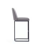 Tabouret de bar en métal rembourré en similicuir Serena de Manhattan Comfort