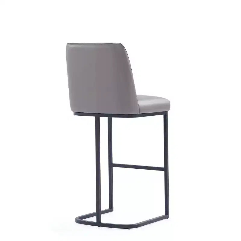 Tabouret de bar en métal rembourré en similicuir Serena de Manhattan Comfort
