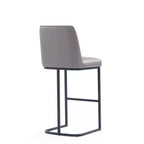 Tabouret de bar en métal rembourré en similicuir Serena de Manhattan Comfort