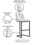Tabouret de bar en métal rembourré en similicuir Serena de Manhattan Comfort