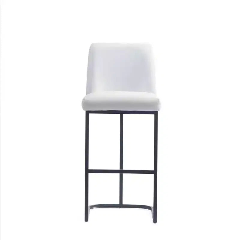 Tabouret de bar en métal rembourré en similicuir Serena de Manhattan Comfort