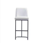 Tabouret de bar en métal rembourré en similicuir Serena de Manhattan Comfort