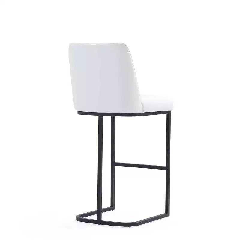 Tabouret de bar en métal rembourré en similicuir Serena de Manhattan Comfort