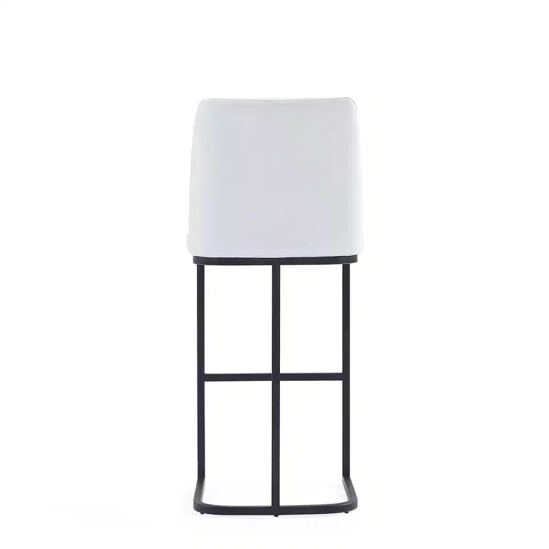 Tabouret de bar en métal rembourré en similicuir Serena de Manhattan Comfort