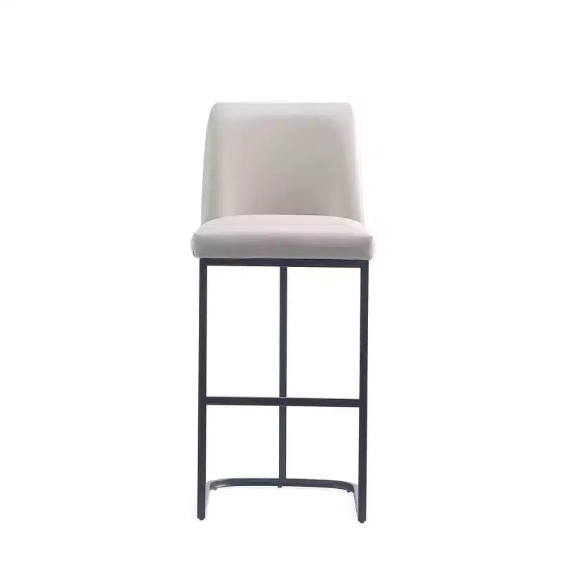 Tabouret de bar en métal rembourré en similicuir Serena de Manhattan Comfort
