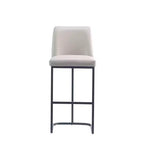 Tabouret de bar en métal rembourré en similicuir Serena de Manhattan Comfort