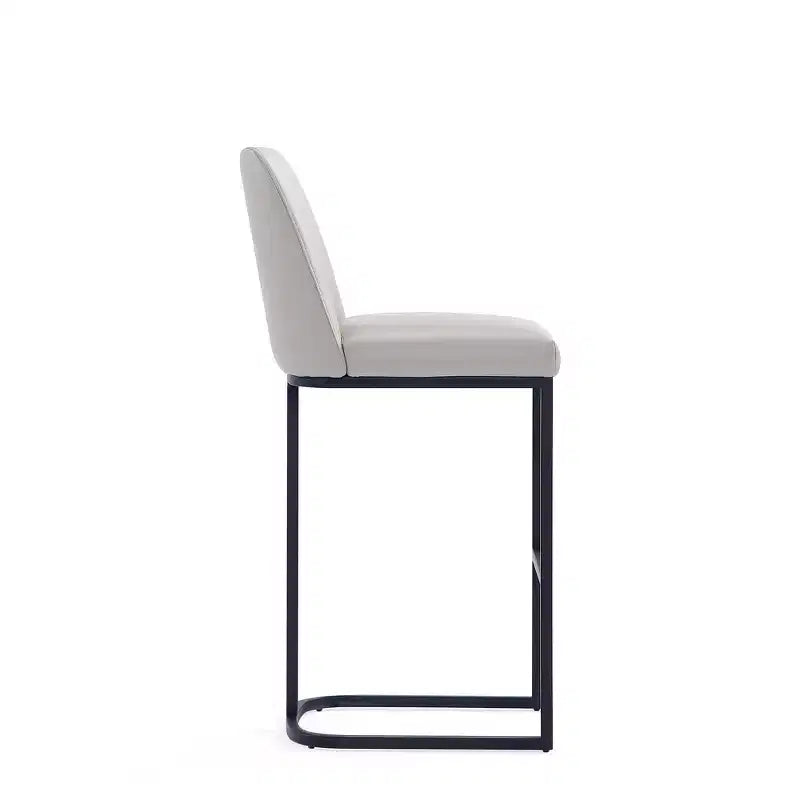 Tabouret de bar en métal rembourré en similicuir Serena de Manhattan Comfort