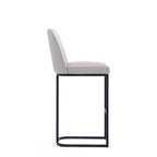 Tabouret de bar en métal rembourré en similicuir Serena de Manhattan Comfort