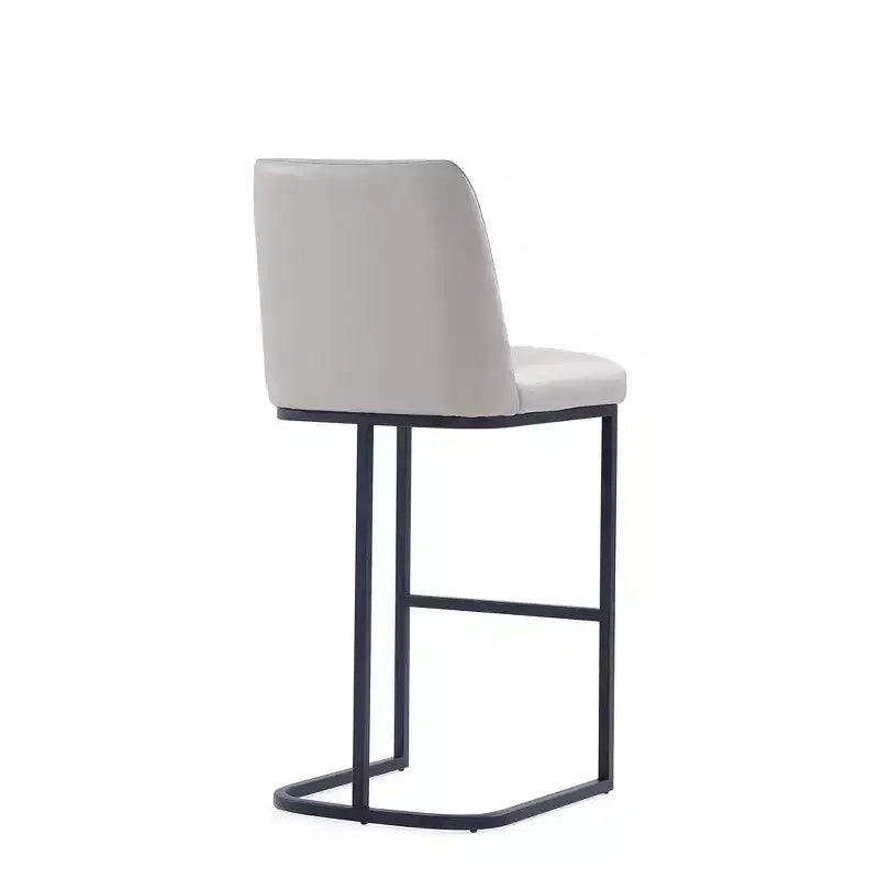 Tabouret de bar en métal rembourré en similicuir Serena de Manhattan Comfort