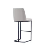Tabouret de bar en métal rembourré en similicuir Serena de Manhattan Comfort